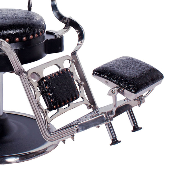 ZENO Barber Chair Patent Black Crocodile AGS Beauty