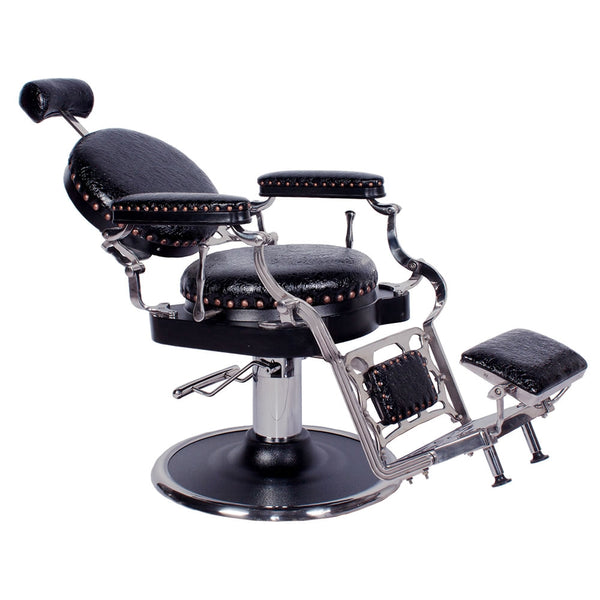 ZENO Barber Chair Patent Black Crocodile AGS Beauty