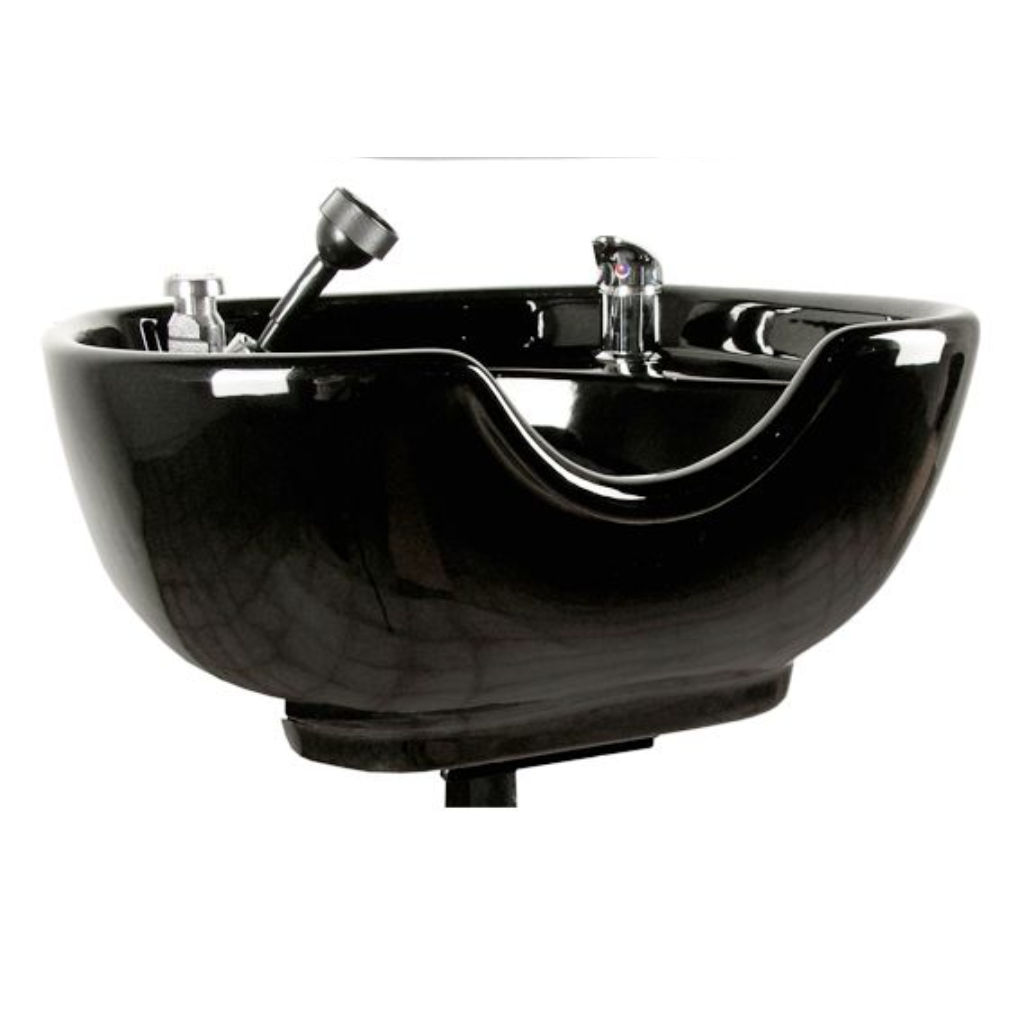 8100 Porcelain Bowl Stationary Black Jeffco - Shampoo Bowls