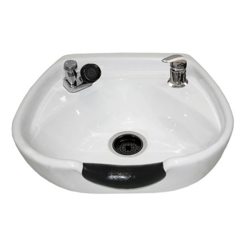 8100 Porcelain Bowl Stationary White Jeffco - Shampoo Bowls