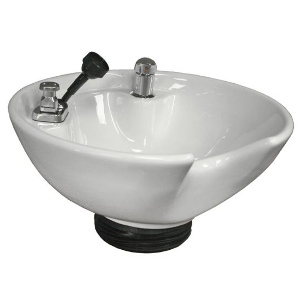 8200 Porcelain Bowl Tilting White Jeffco - Shampoo Bowls