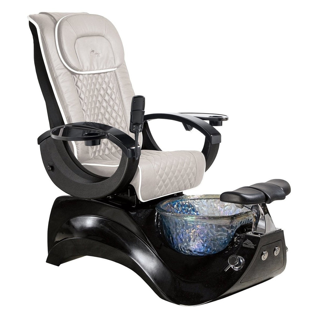 Alden Crystal Black Base Pedicure Chair Whale Spa - Pedicure Chairs