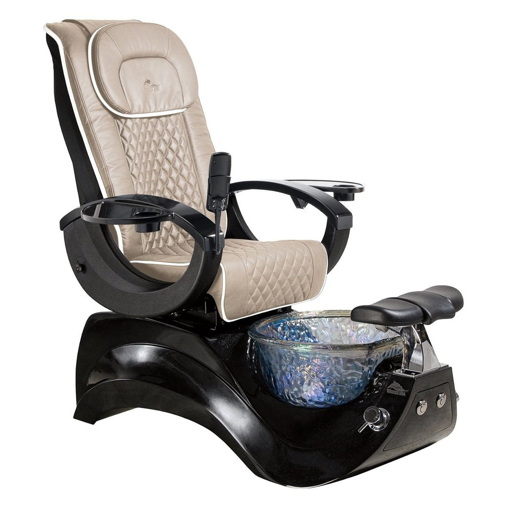 Alden Crystal Black Base Pedicure Chair Whale Spa - Pedicure Chairs