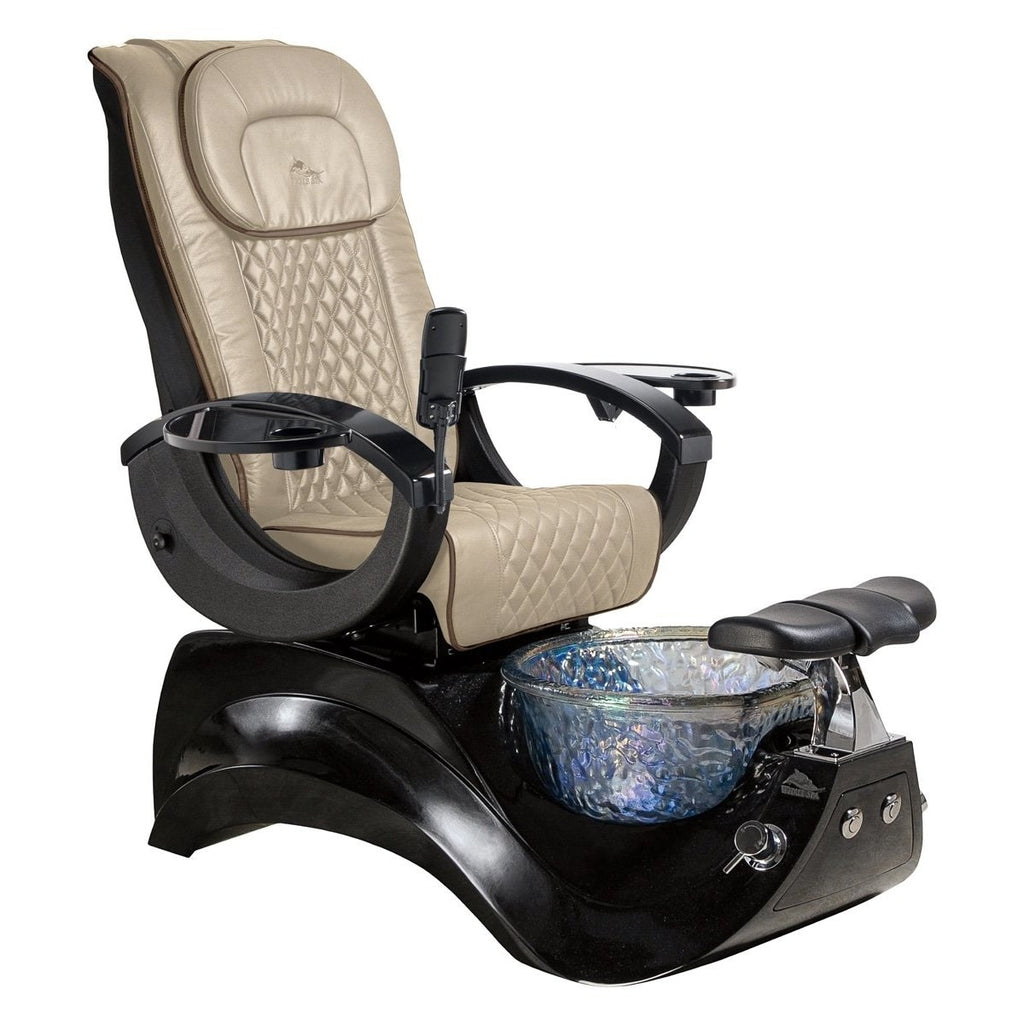 Alden Crystal Black Base Pedicure Chair Whale Spa - Pedicure Chairs
