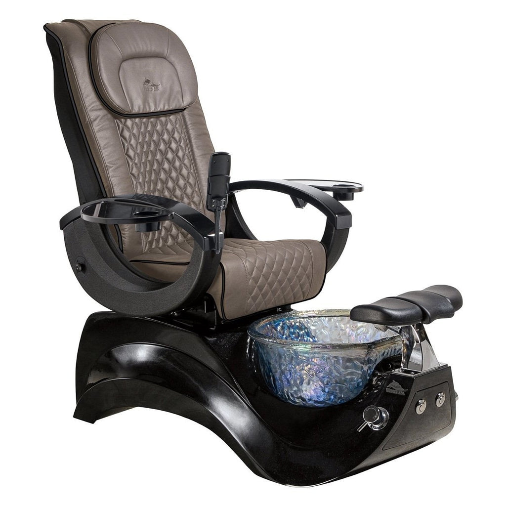 Alden Crystal Black Base Pedicure Chair Whale Spa - Pedicure Chairs