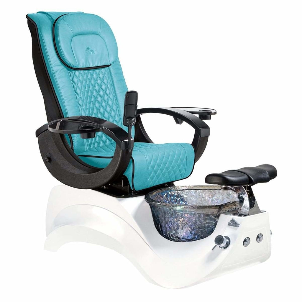 Alden Crystal White Base Pedicure Chair Whale Spa - Pedicure Chairs