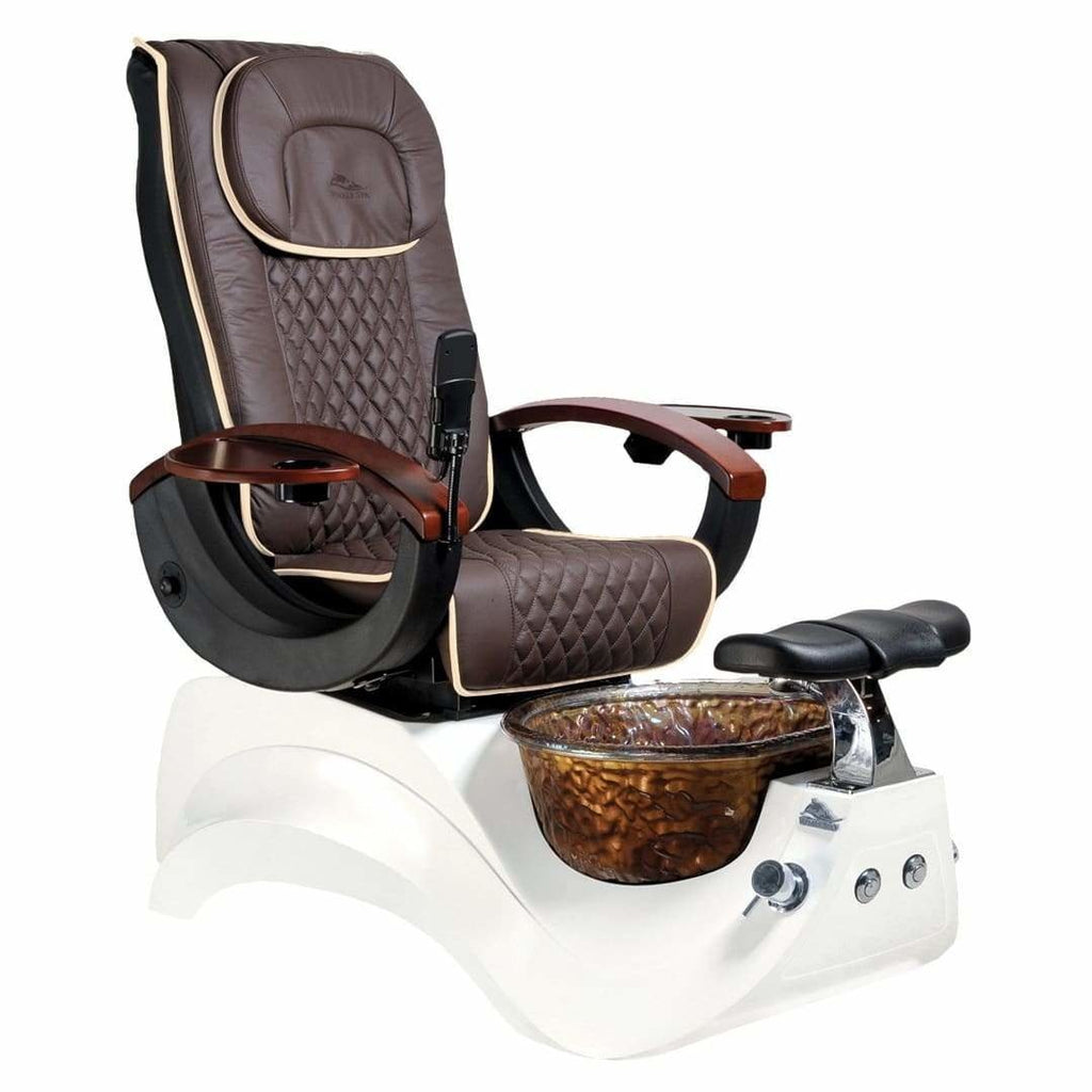 Alden Crystal White Base Pedicure Chair Whale Spa - Pedicure Chairs