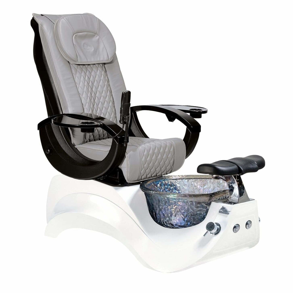 Alden Crystal White Base Pedicure Chair Whale Spa - Pedicure Chairs