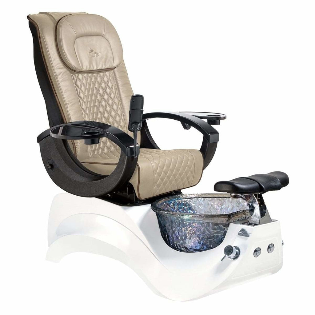 Alden Crystal White Base Pedicure Chair Whale Spa - Pedicure Chairs