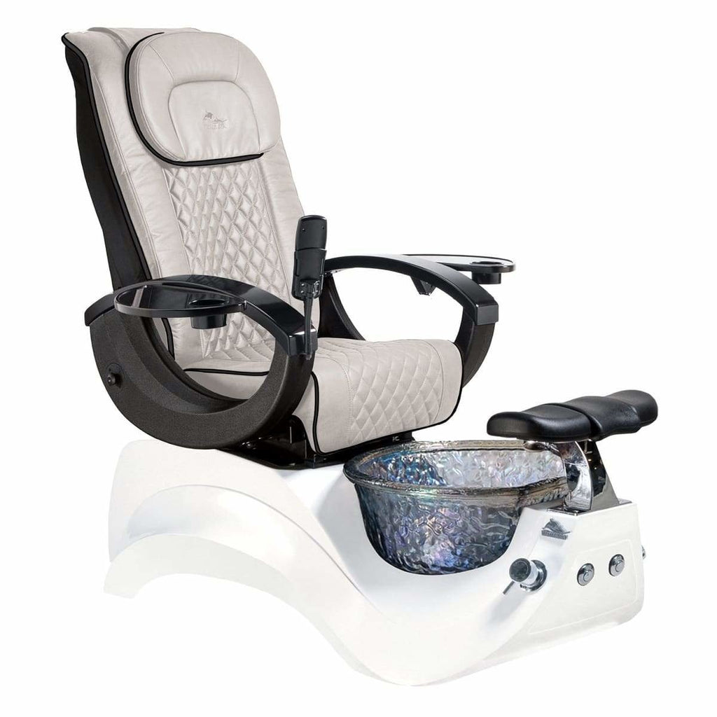 Alden Crystal White Base Pedicure Chair Whale Spa - Pedicure Chairs
