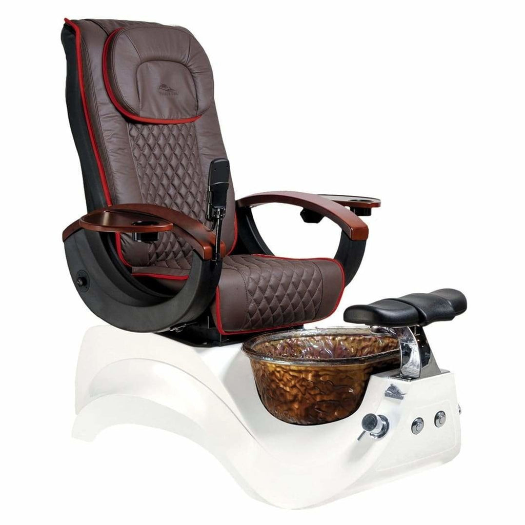 Alden Crystal White Base Pedicure Chair Whale Spa - Pedicure Chairs