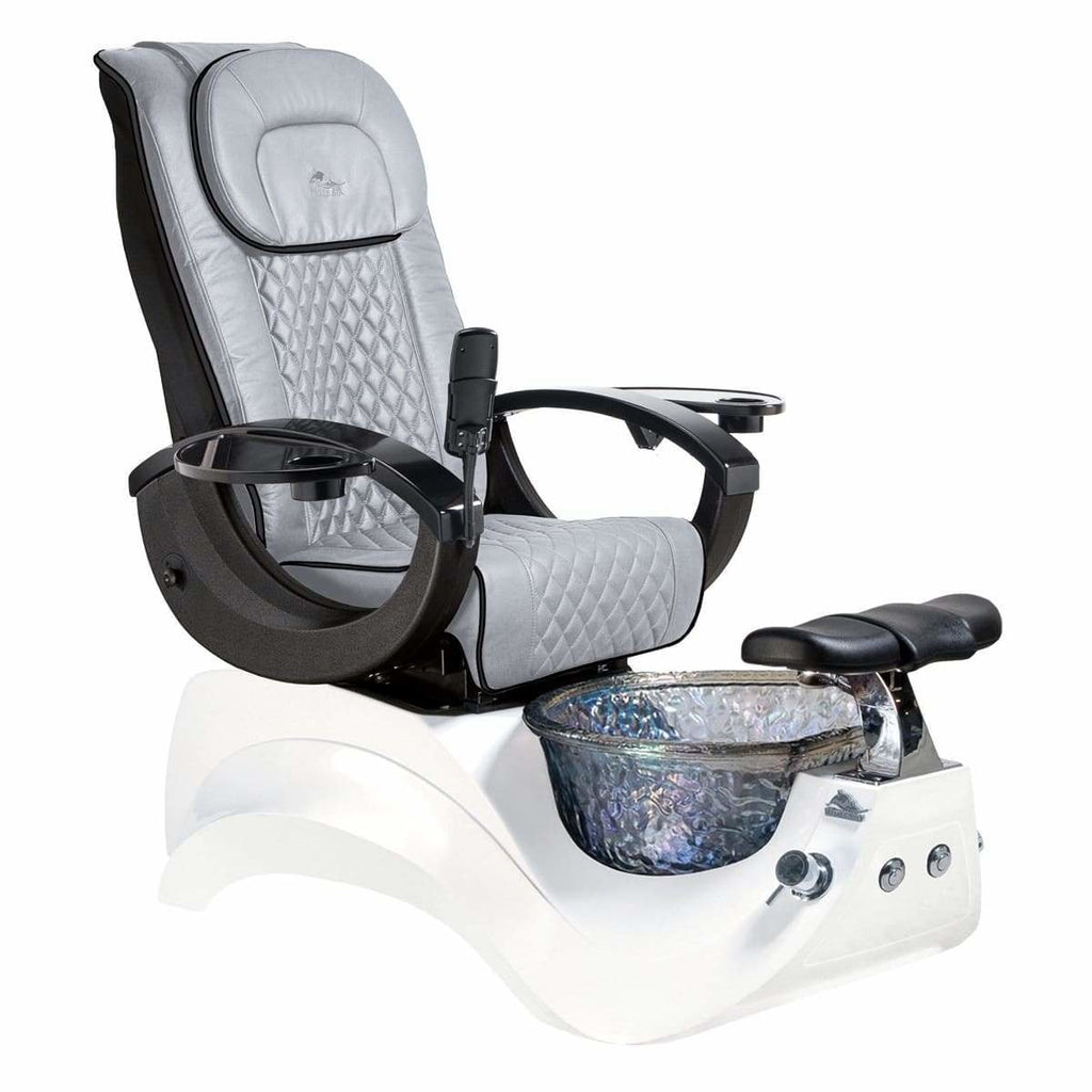 Alden Crystal White Base Pedicure Chair Whale Spa - Pedicure Chairs