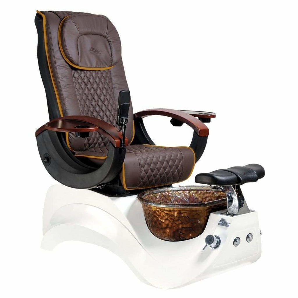 Alden Crystal White Base Pedicure Chair Whale Spa - Pedicure Chairs