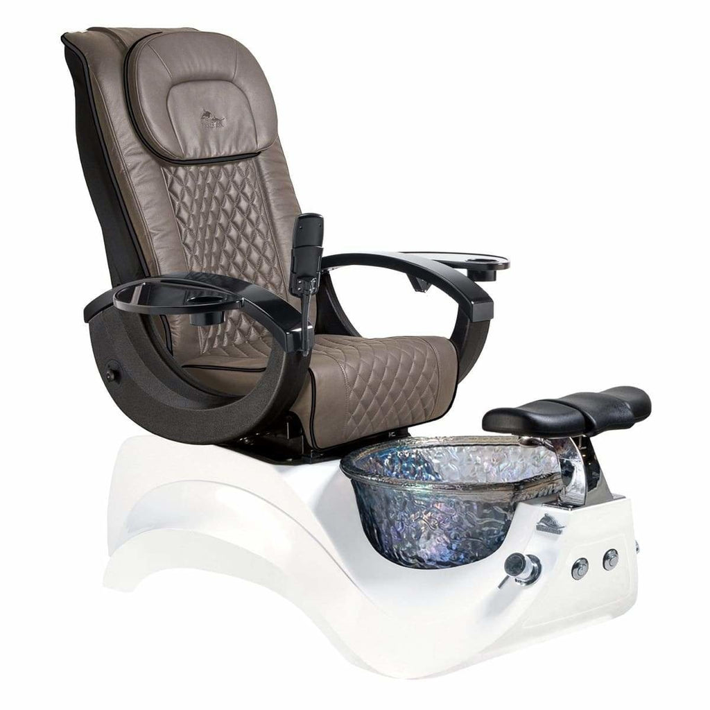 Alden Crystal White Base Pedicure Chair Whale Spa - Pedicure Chairs