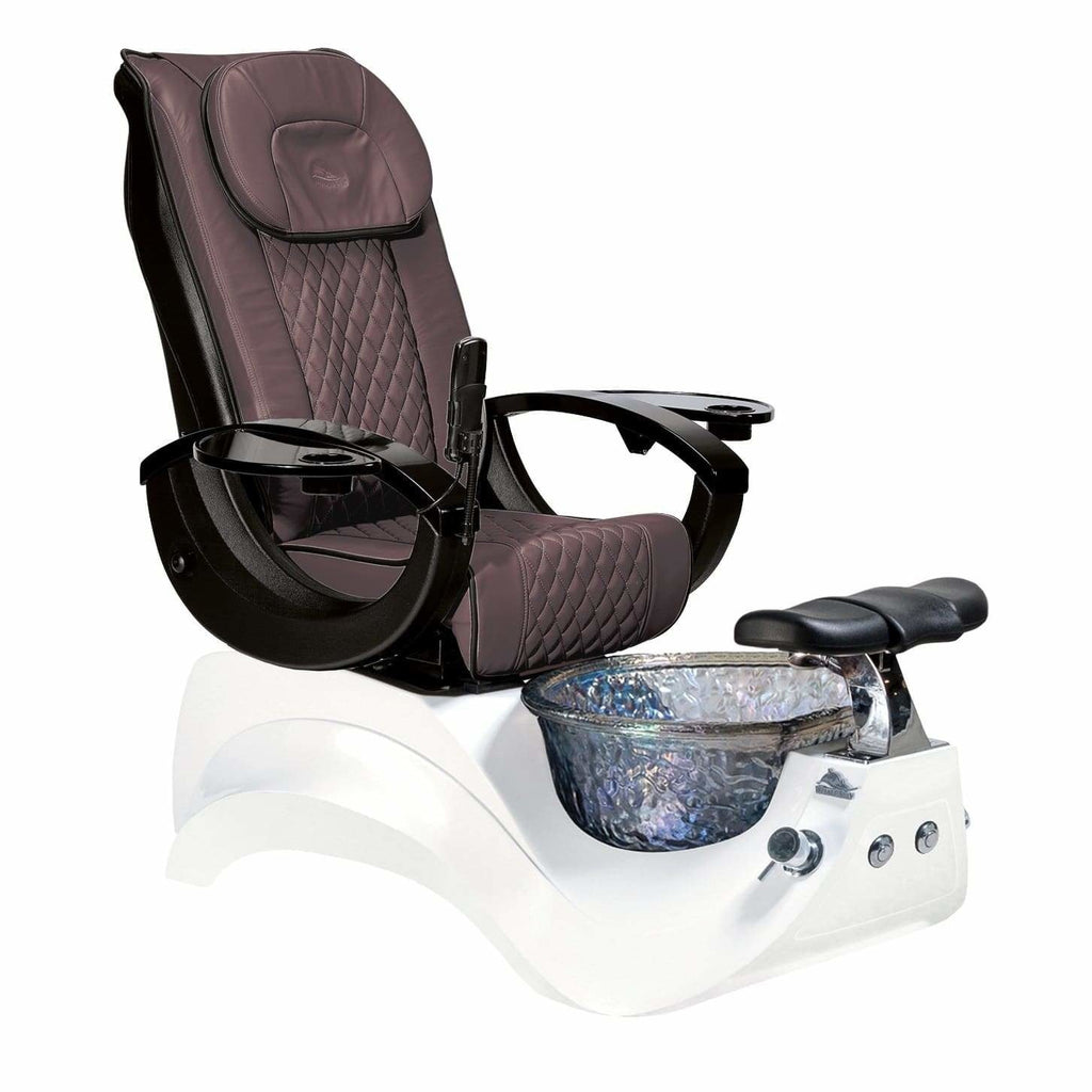 Alden Crystal White Base Pedicure Chair Whale Spa - Pedicure Chairs