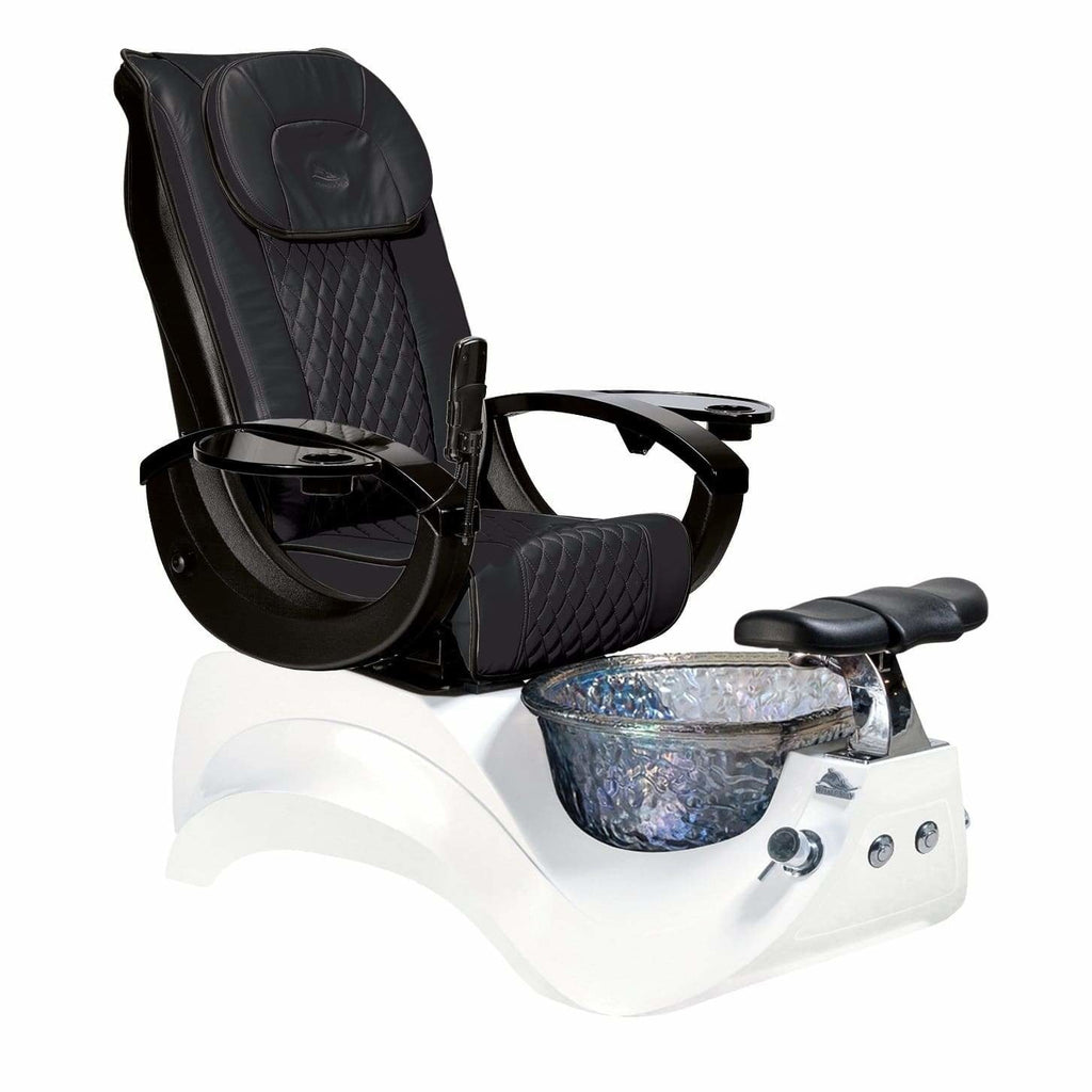 Alden Crystal White Base Pedicure Chair Whale Spa - Pedicure Chairs