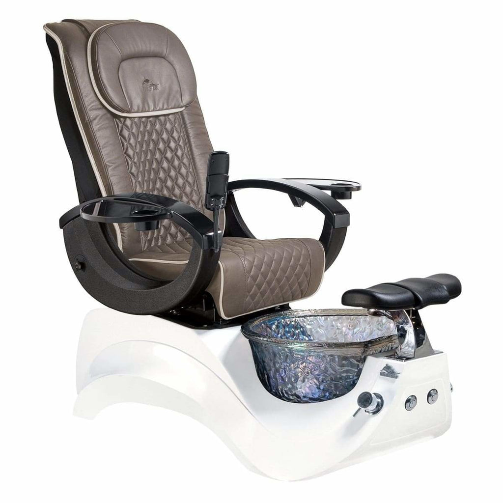 Alden Crystal White Base Pedicure Chair Whale Spa - Pedicure Chairs