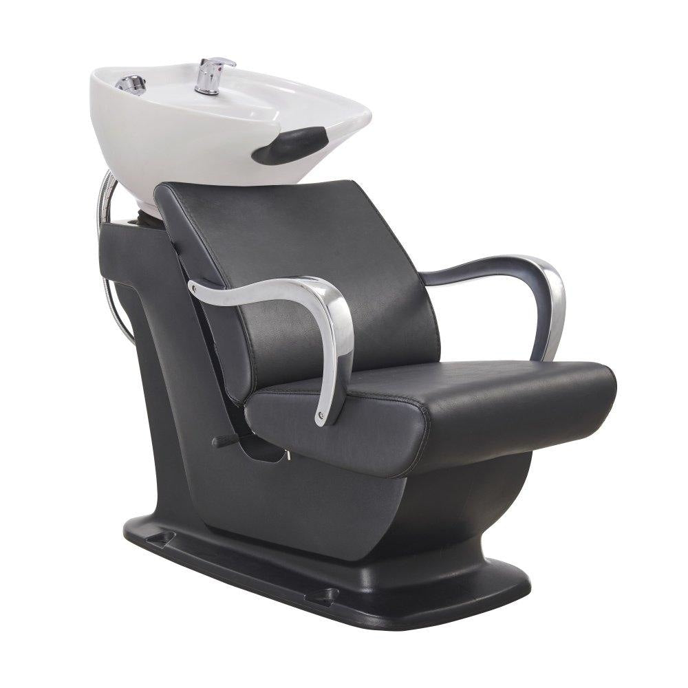 Beckman Shampoo Backwash Unit with Adjustable Seat Black DIR - Backwashes