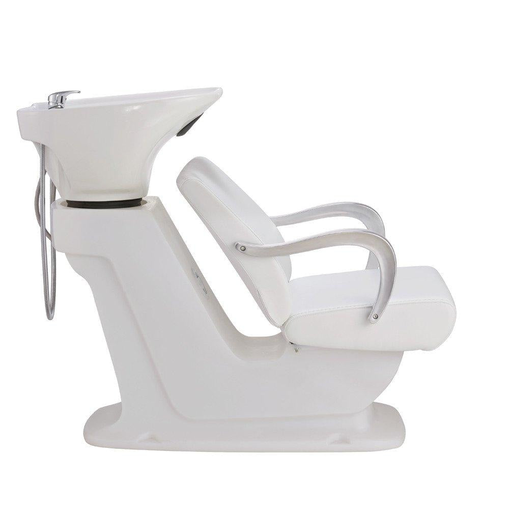 Beckman Shampoo Backwash Unit with Adjustable Seat White DIR - Backwashes