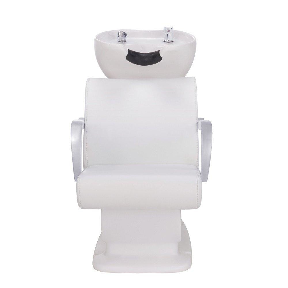 Beckman Shampoo Backwash Unit with Adjustable Seat White DIR - Backwashes