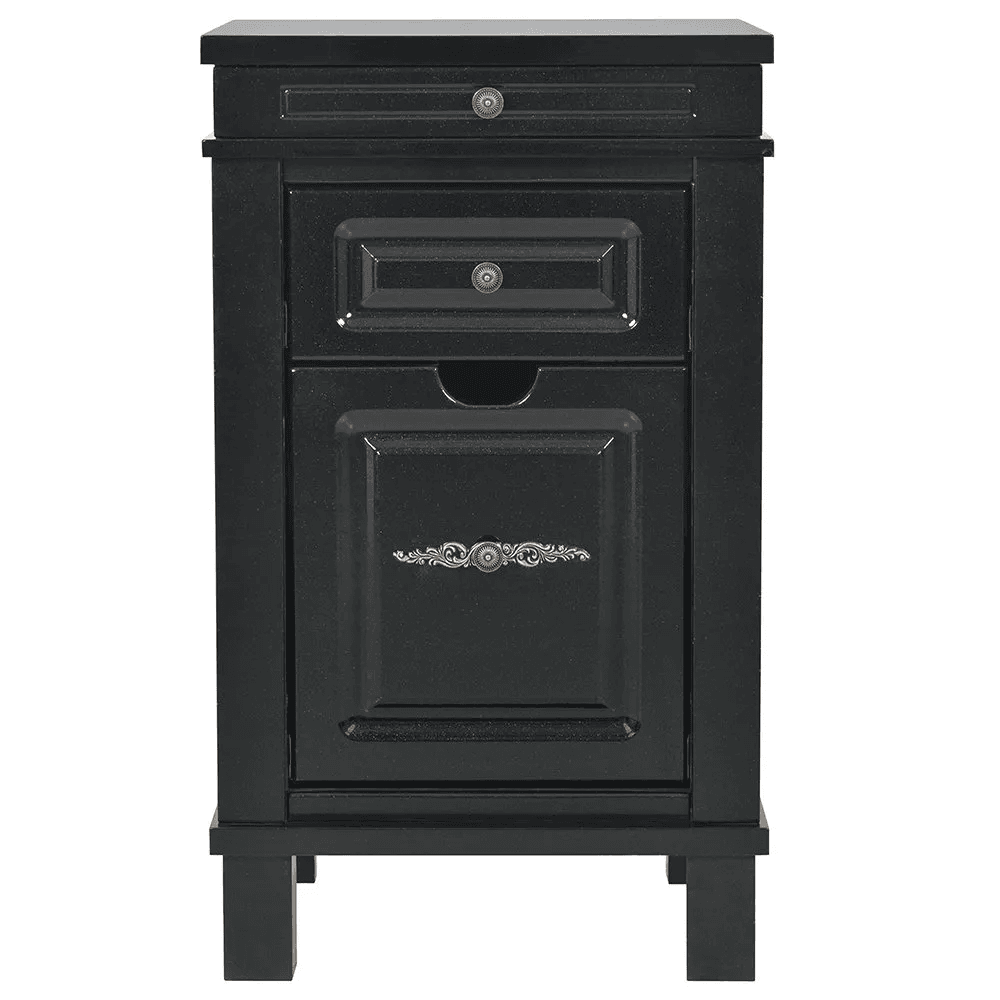 Bordeaux Styling Station Cabinet Black DIR - Styling Stations