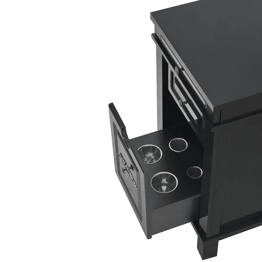 Bordeaux Styling Station Cabinet Black DIR - Styling Stations