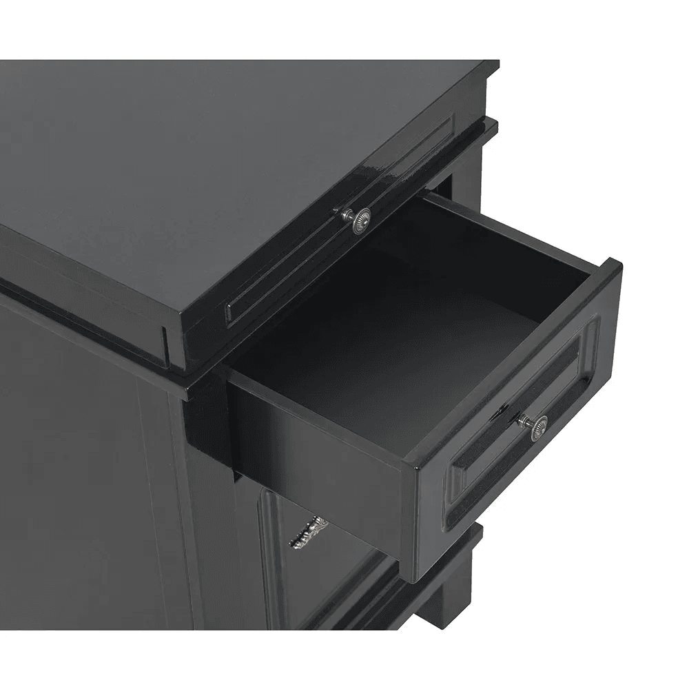 Bordeaux Styling Station Cabinet Black DIR - Styling Stations