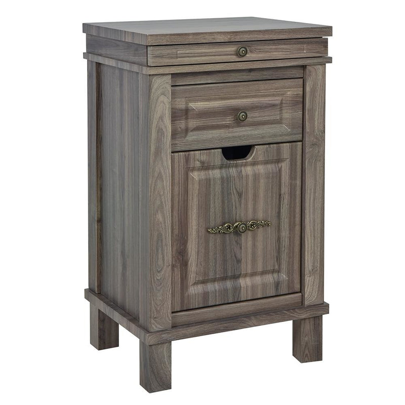 Bordeaux Styling Station Cabinet Rustic Teak DIR - Styling Stations
