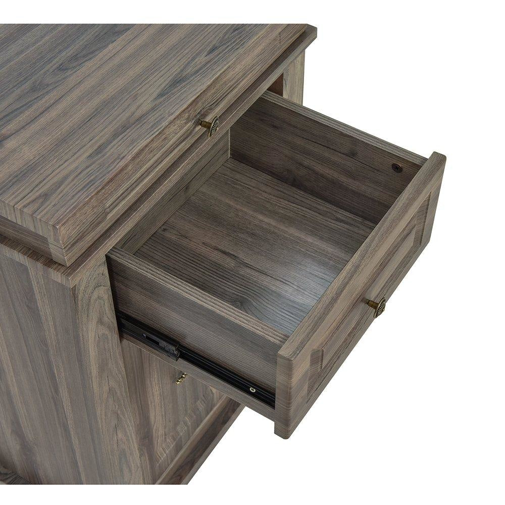 Bordeaux Styling Station Cabinet Rustic Teak DIR - Styling Stations