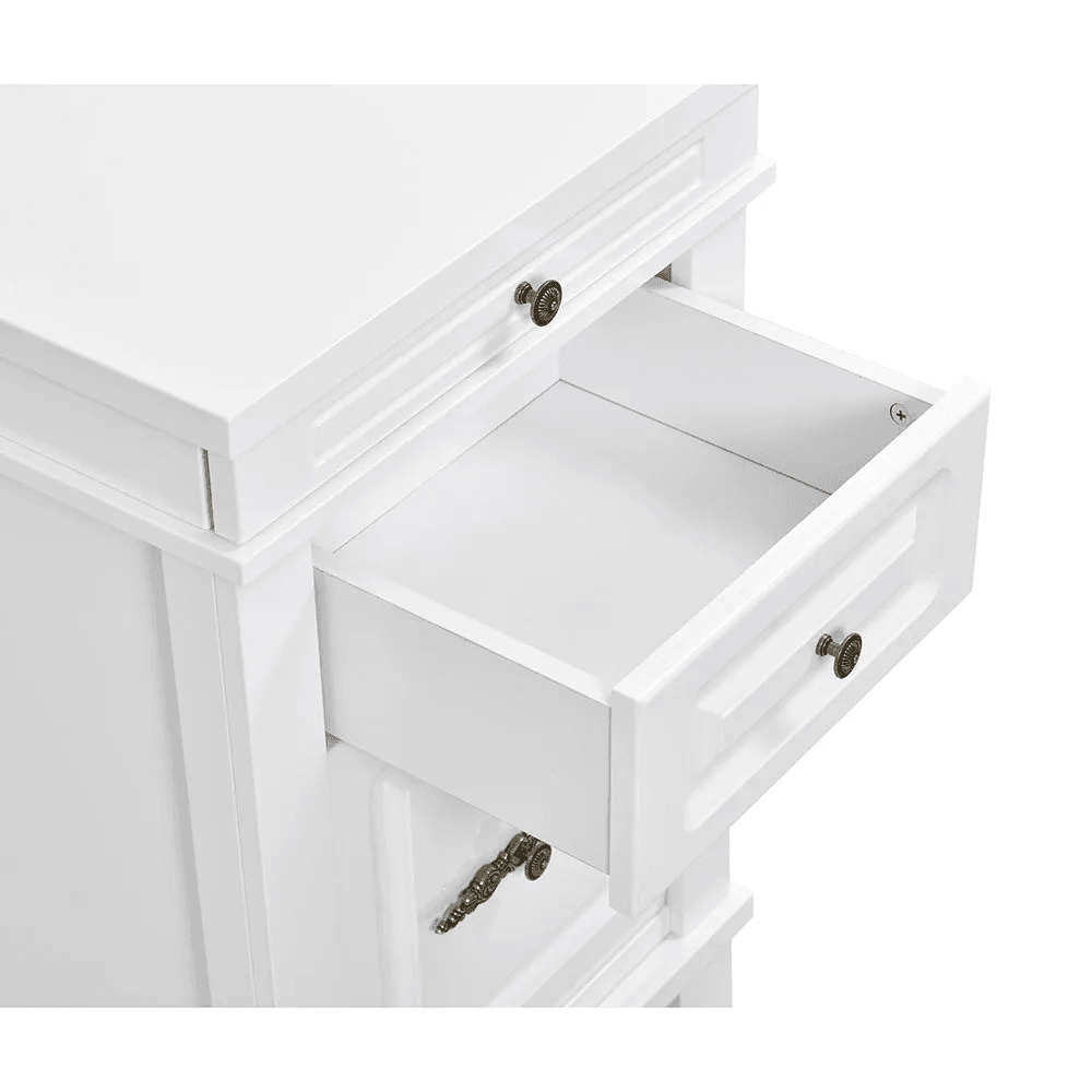 Bordeaux Styling Station Cabinet White DIR - Styling Stations