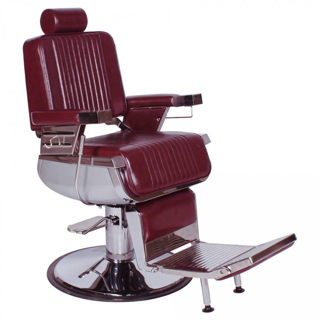 Constantine Barber Chair Dark Merlot AGS Beauty - Barber Chairs