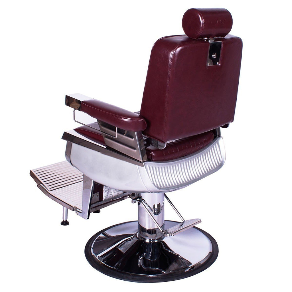 Constantine Barber Chair Dark Merlot AGS Beauty - Barber Chairs