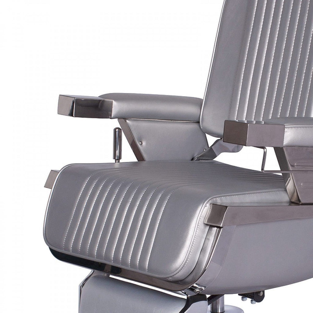 Constantine Barber Chair Platinum Silver AGS Beauty - Barber Chairs