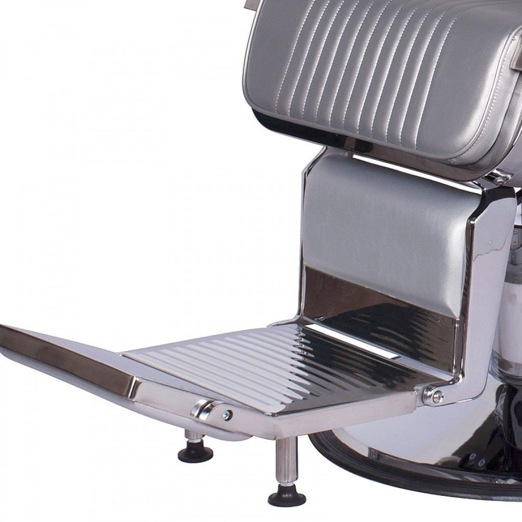 Constantine Barber Chair Platinum Silver AGS Beauty - Barber Chairs