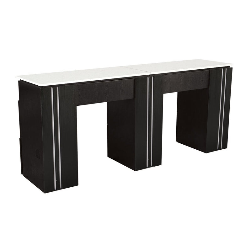 Double Manicure Table Black Whale Spa - Manicure Tables