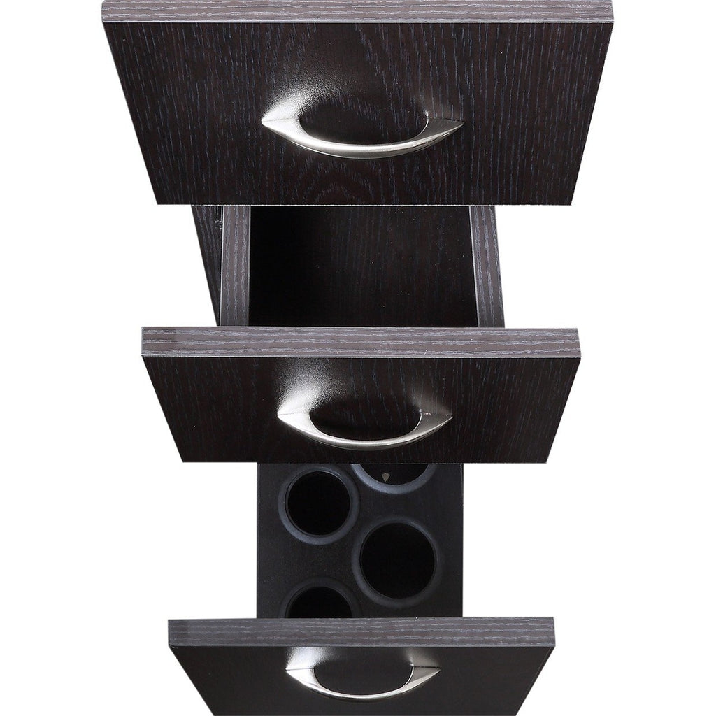 DOUBLE WHITE GRANITE TOP MANICURE TABLE Dark Brown J&A USA - Manicure Tables