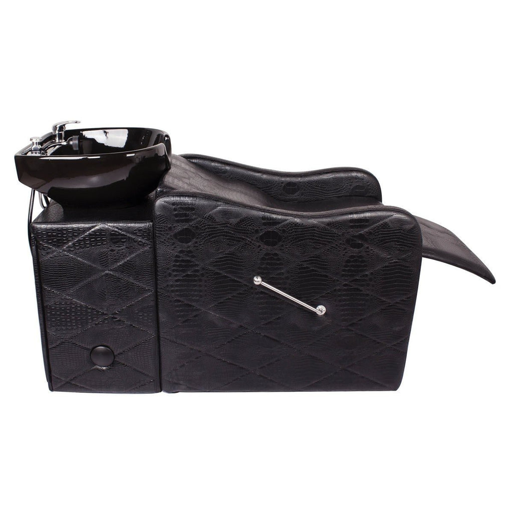 GABRIELLE Shampoo Backwash Unit in Black Crocodile (Free Shipping) AGS Beauty - Backwashes