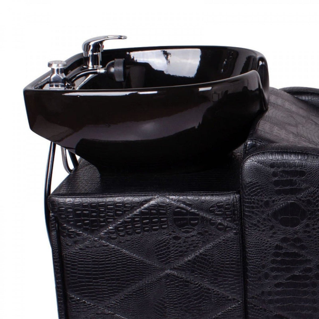 GABRIELLE Shampoo Backwash Unit in Black Crocodile (Free Shipping) AGS Beauty - Backwashes