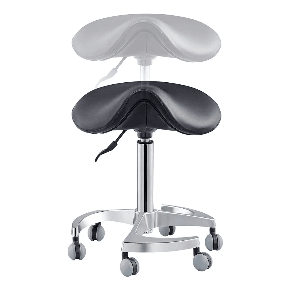 Harmony Saddle Black Stool - Stools