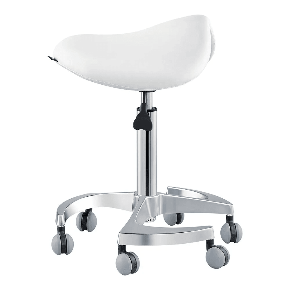 Harmony Saddle White Stool - Stools