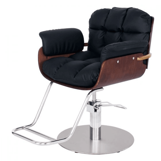 KYOTO Luxury Salon Styling Chair in Soft Black AGS Beauty - Styling Chairs