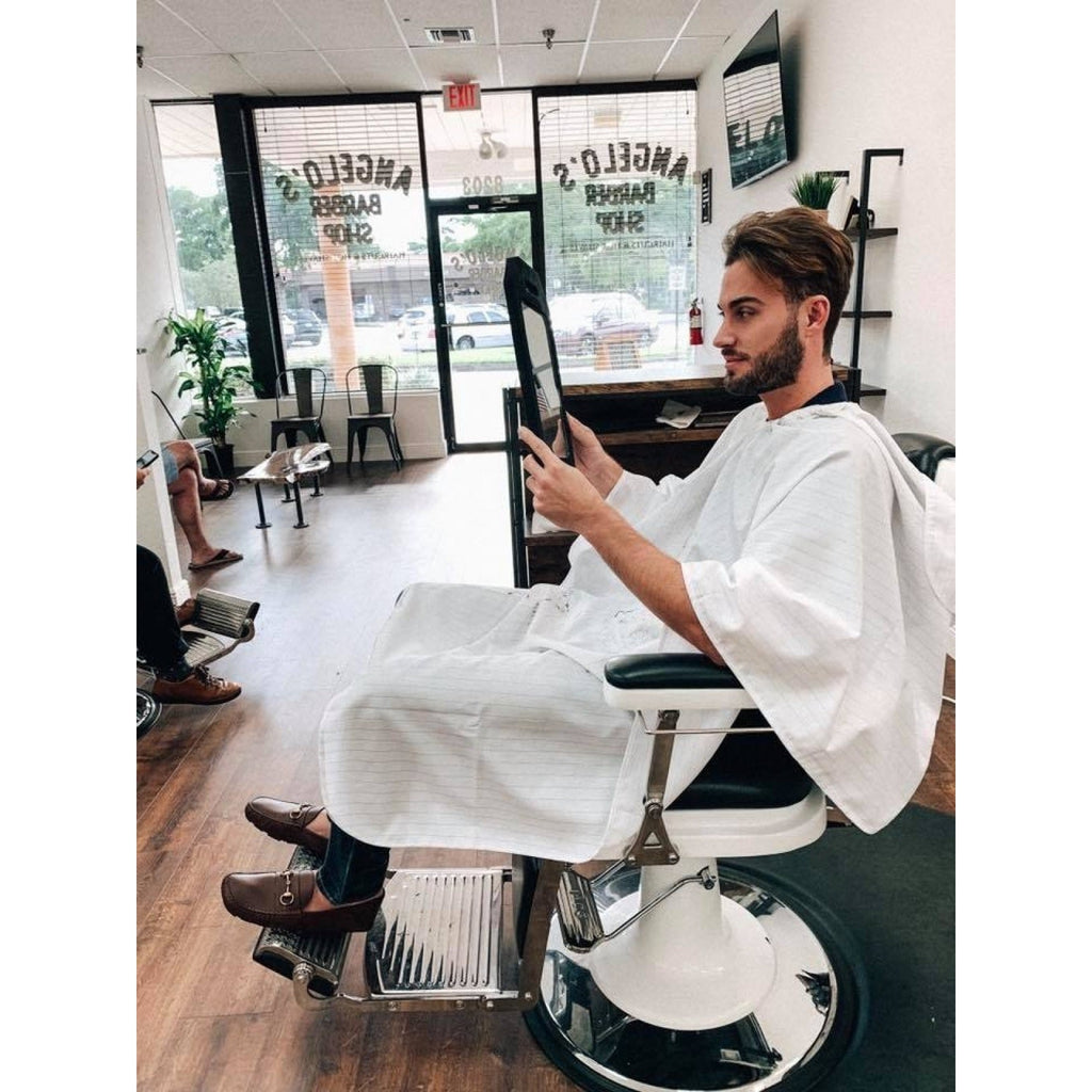 MAESTRO Vintage Barbershop Chair Soft Chocolate AGS Beauty - Barber Chairs