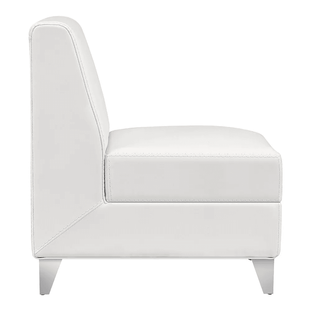 Magic Cubo Waiting Bench - 1 Seat White DIR - Waiting Benches