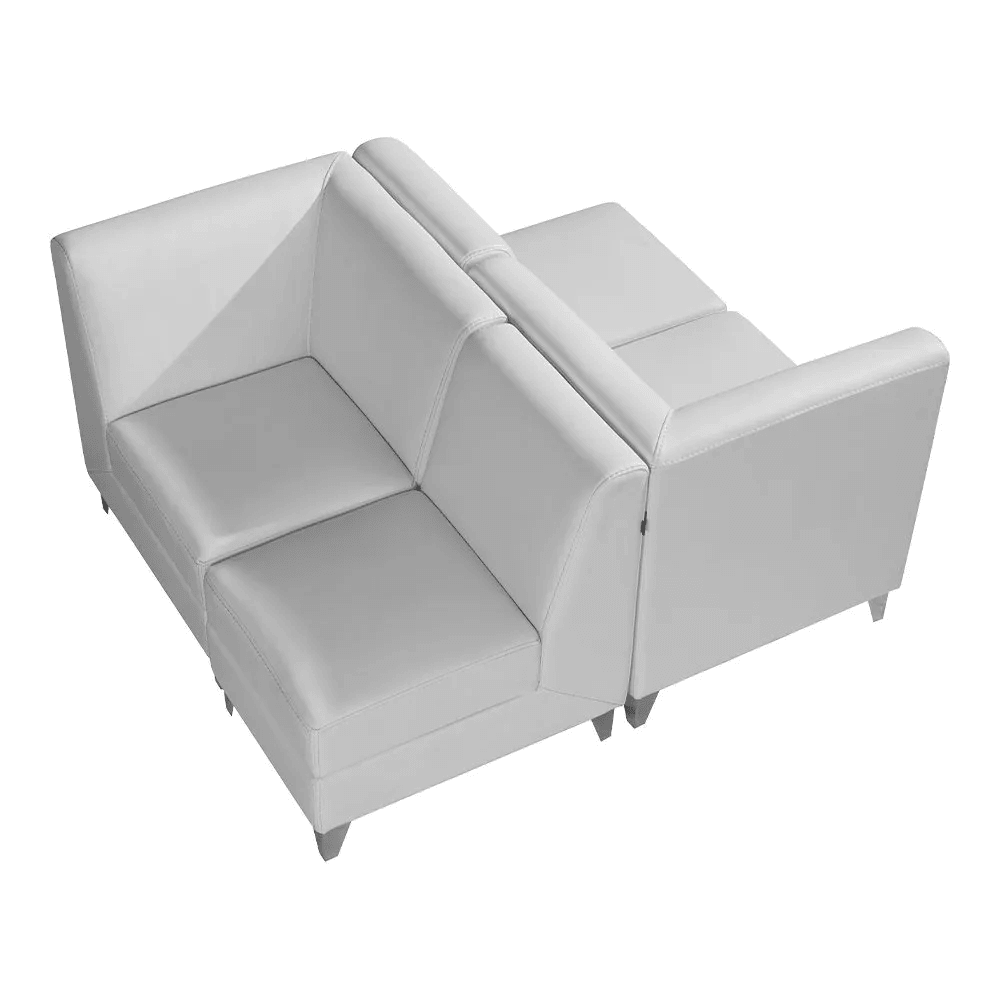 Magic Cubo Waiting Bench - 4 Seats White DIR - Waiting Benches