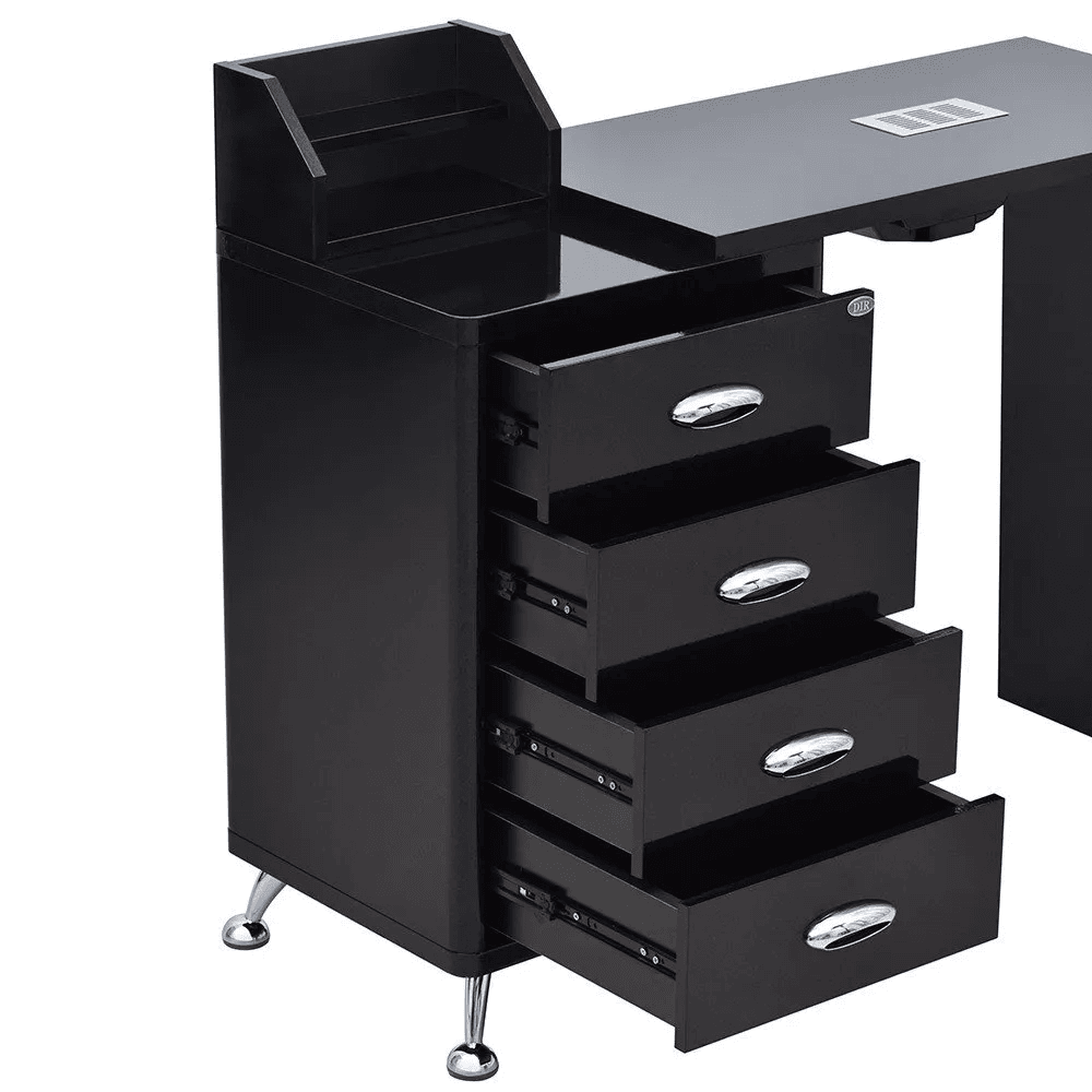 Monoco Manicure Table with Dust Extractor Black DIR - Manicure Tables