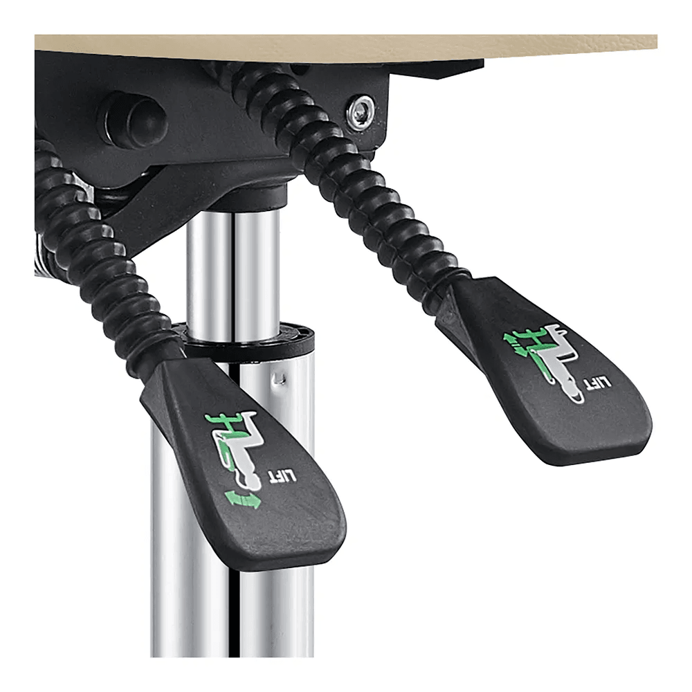 Polaris Rolling Beige Stool DIR - Stools