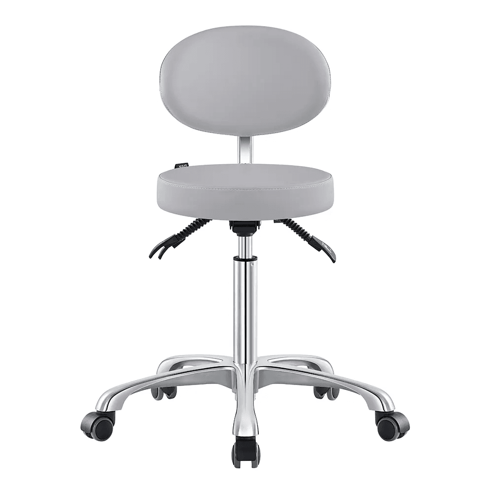 Polaris Rolling Light Grey Stool DIR - Stools