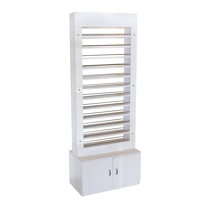Polish Display Standing Rack PC02 in White Whale Spa - Retail Displays