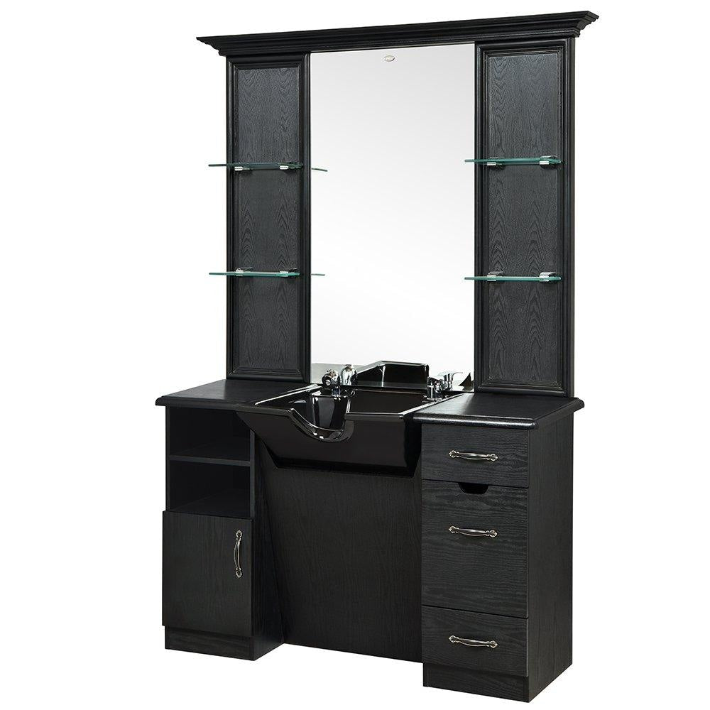 Taylor Barber Station With Sink Ash Black - Barber Station