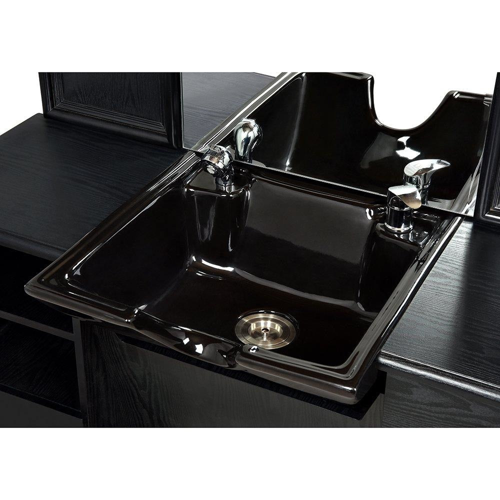 Taylor Barber Station With Sink Ash Black - Barber Station